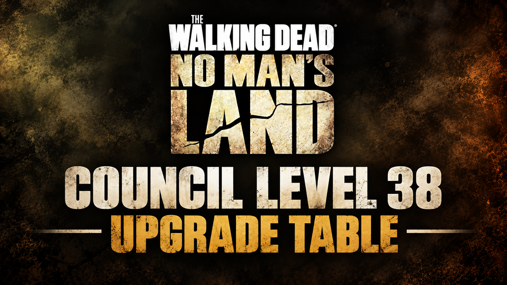 Council level 38 upgrade table